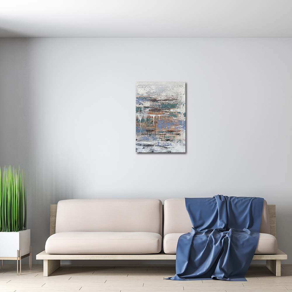 御畫房 當代國家級展覽畫家 抽象系列手繪油畫70×100cm(DB-136)