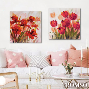 TROMSO時尚無框畫/艷紅荷蘭花鄉