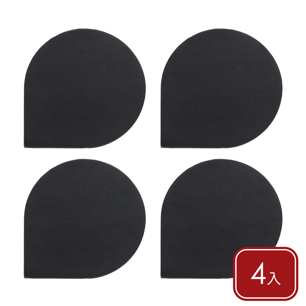 KELA 德國 Edel圓角杯墊4入(墨黑) / 茶杯墊 桌墊