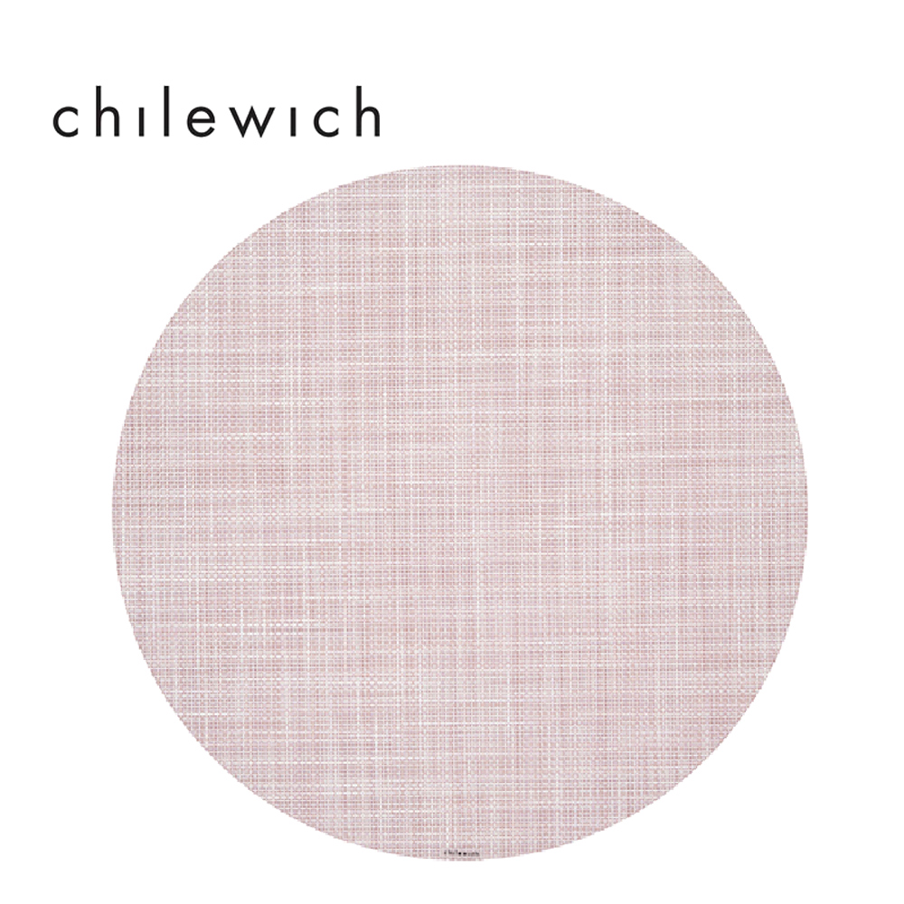 Chilewich 美國細網Mini Basketweave系列 圓形餐墊38cm-粉紅色/BLUSH