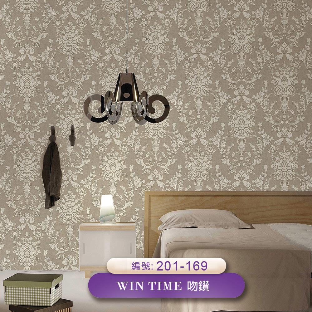 WIN TIME 吻鑽 環保無毒 防燃耐熱53X1000cm壁紙1捲(台製壁紙/施工壁紙)(其他規格)