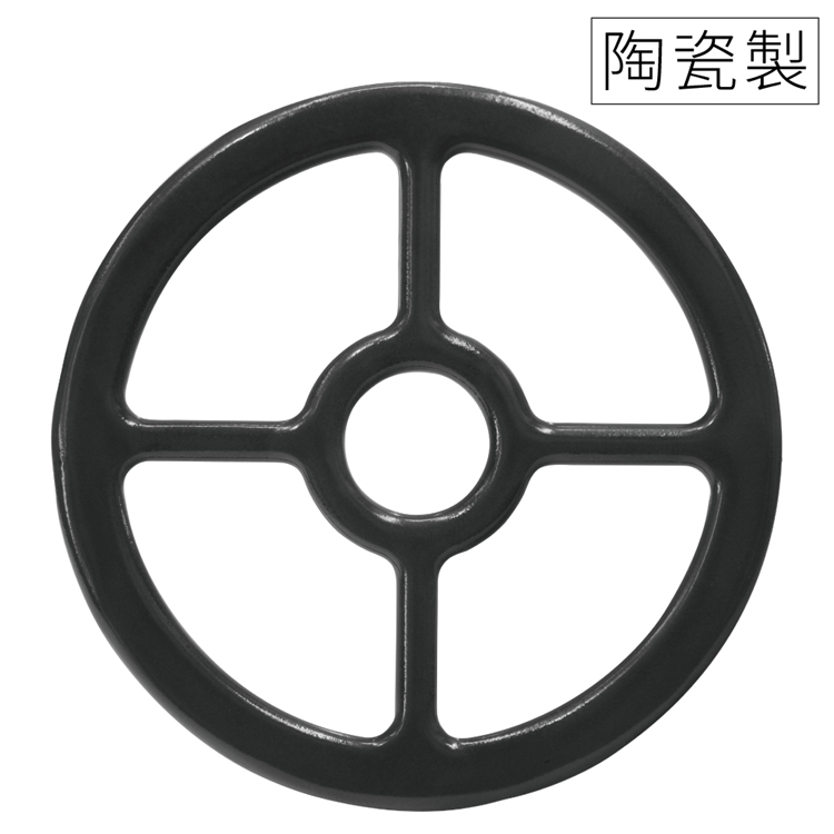 Honey Ware 日本富士琺瑯 日本FUJIHORO五德瓦斯爐用爐架高鍋架GT-14(陶瓷製;適四爪&六爪卡式爐具輔助盤)適小鍋具水壺登山露營用