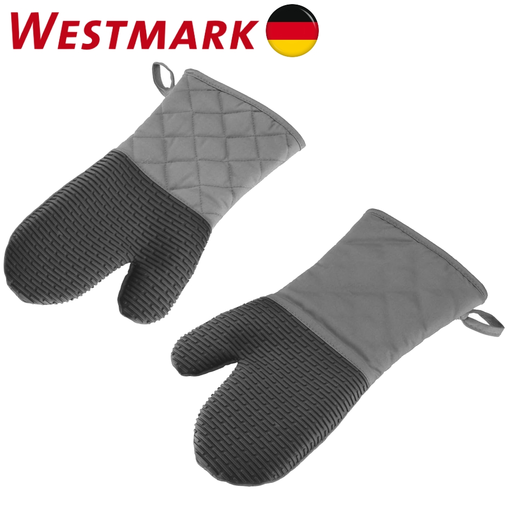 WESTMARK 棉布矽膠烤箱手套灰1副15502270