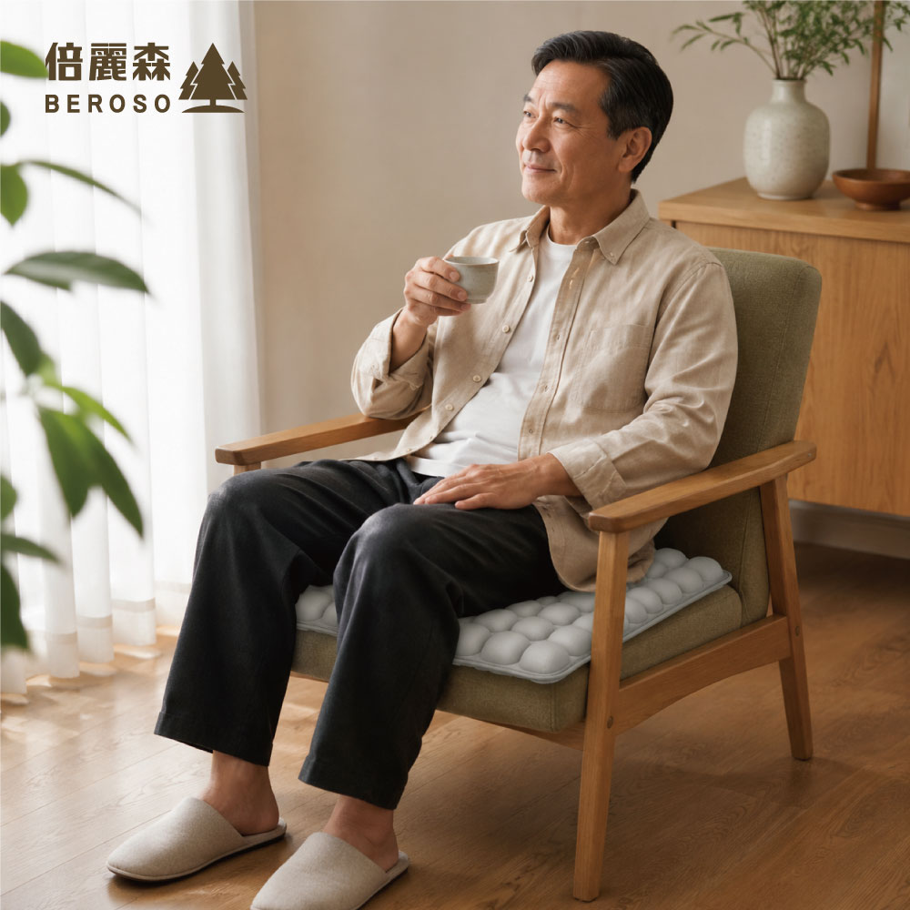 Beroso 倍麗森 買一送一 微懸空氣減壓泡泡坐墊(物理通風 動態釋壓 坐感支撐包覆 久坐推薦)