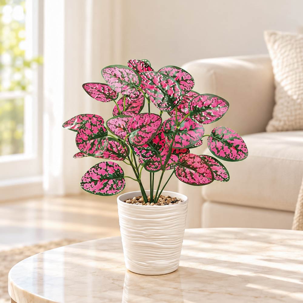 FLORAL M 花藝 仿真植物室內桌上型32公分蘋果海芋 仿真綠植 盆栽 居家佈置 仿真植栽 室內盆栽 辦公桌盆栽 免照顧植物