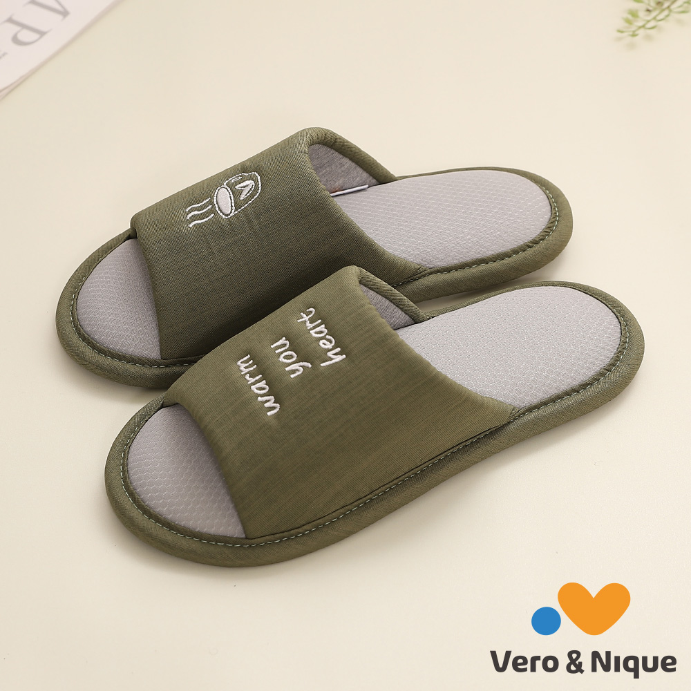 Vero&Nique 維諾妮卡 回彈減壓石墨烯緩壓家居拖鞋-綠