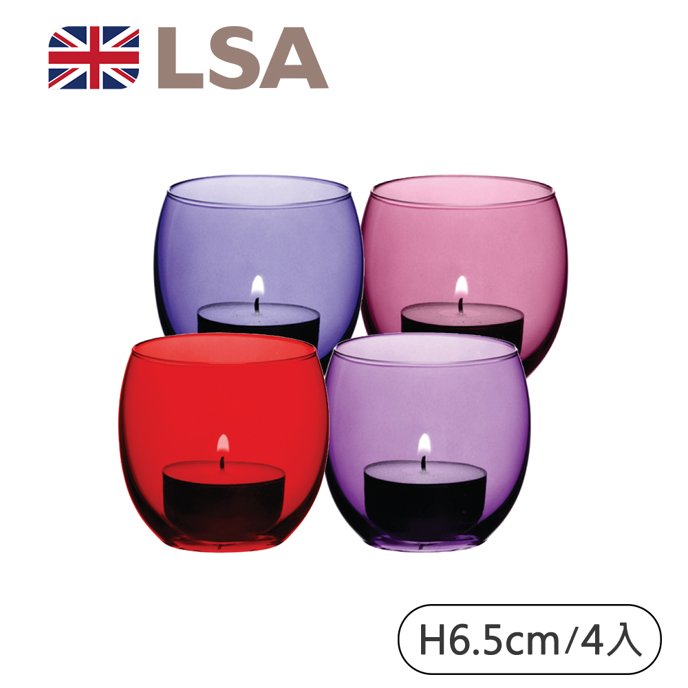 LSA CORO燭台4入-莓果色