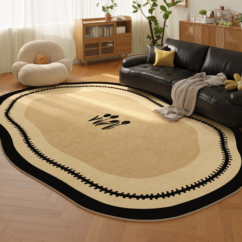 FANGGE 方格 地毯 圈絨地墊 中古客廳地毯 120*160CM 臥室床邊毯 不規則異形地墊 沙發茶几毯 厚度約9mm