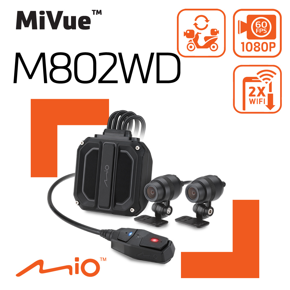 M802WD 1080P  GPS WIFI 前後雙鏡 機車 行車記錄器 行車紀錄器