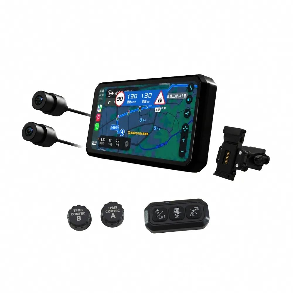 COMTEC CP-1 PRO 快拆型 Carplay 智能儀表 測速提醒 雙鏡頭行車記錄器 含64G記憶卡+贈品組