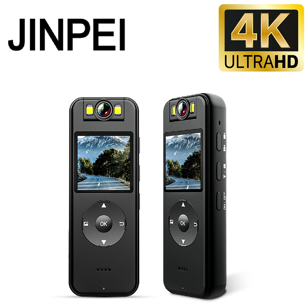 Jinpei 錦沛 真4K解析度APP即時觀看180度旋轉鏡頭自行車錄影針孔微型攝影機密錄器