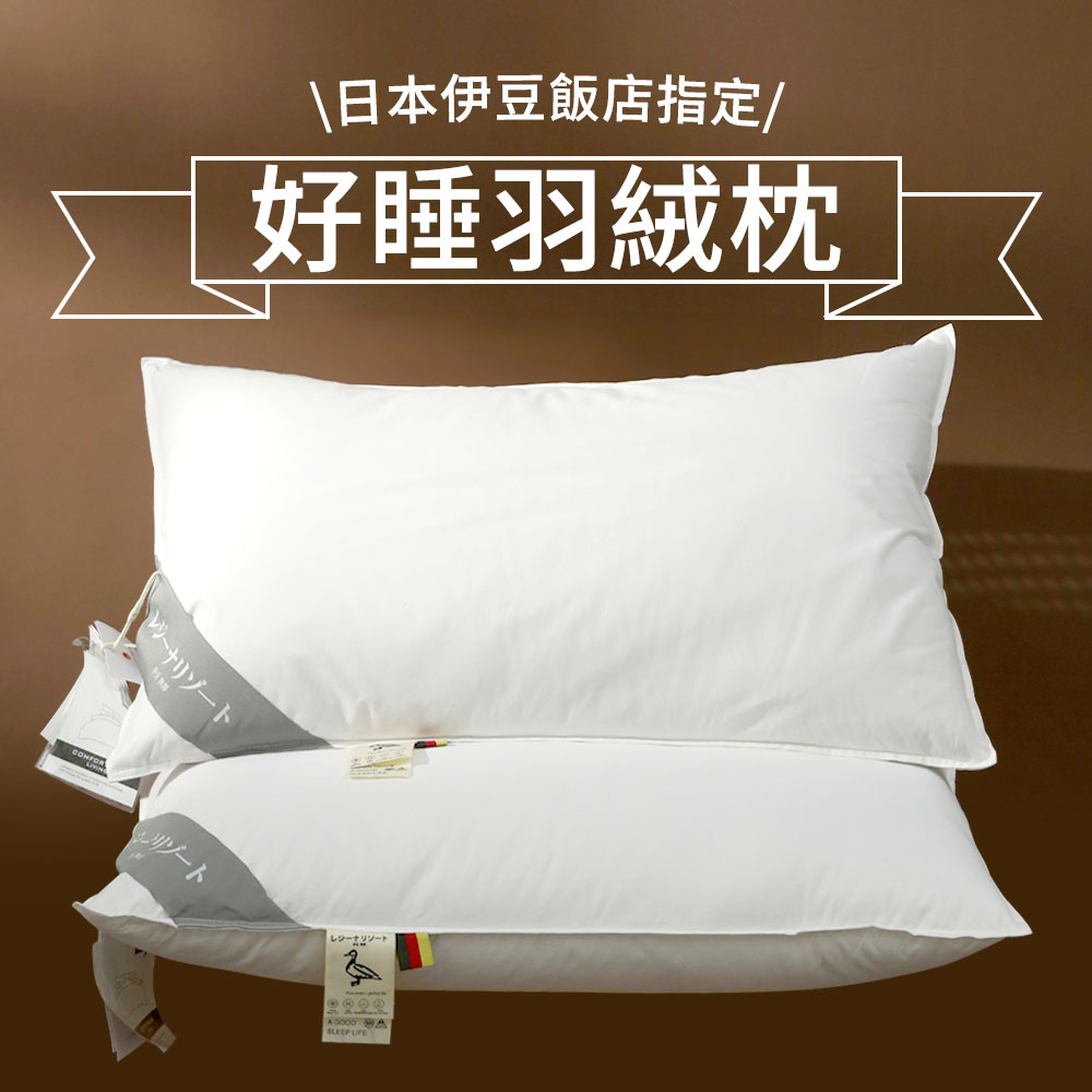 【House+】日本伊豆飯店指定枕頭 好好睡枕芯 羽絨枕頭 - PChome 24h購物