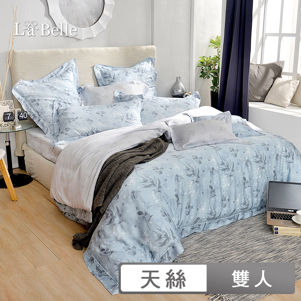 La Belle 義大利《傾城之戀》雙人天絲防蹣抗菌吸濕排汗兩用被床包組