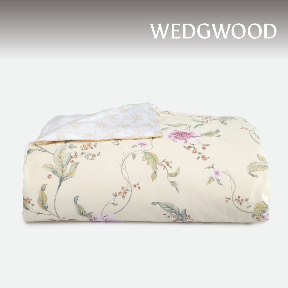 WEDGWOOD 野草莓經典 100%長纖棉500織印花 蠶絲涼被(雙人180x210cm)