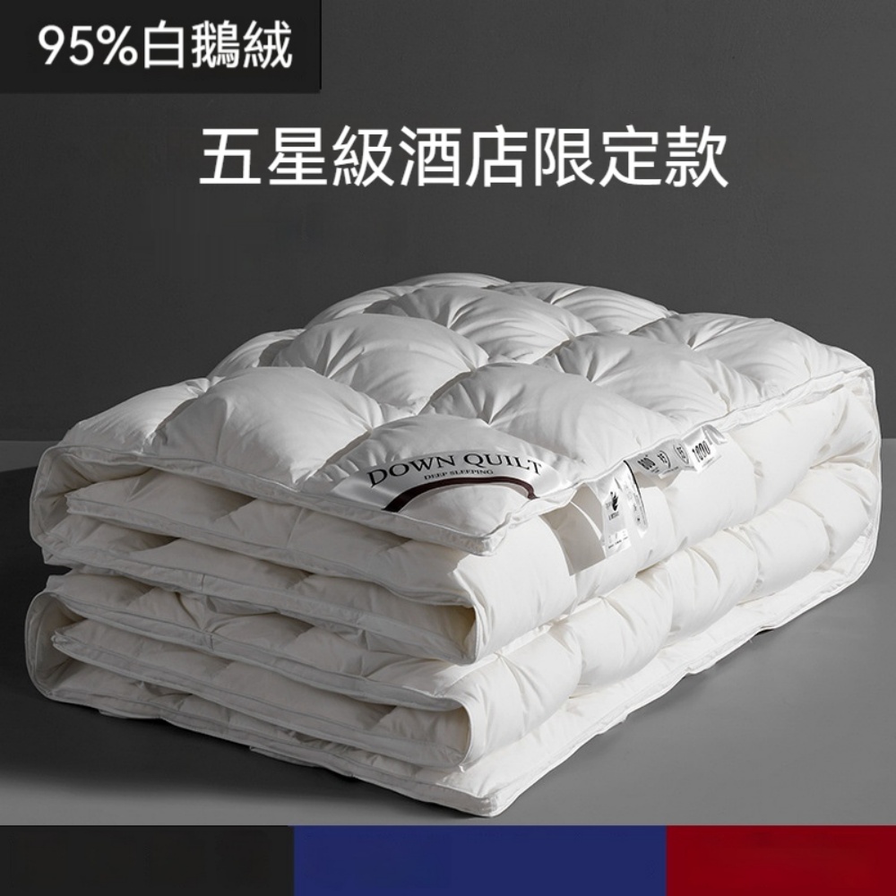 YIMI 依米 150x200cm白鵝絨被 靜音羽絨被 白鵝絨被芯 輕奢保暖秋冬被深冬加厚羽絨被 單雙人被芯被子3kg