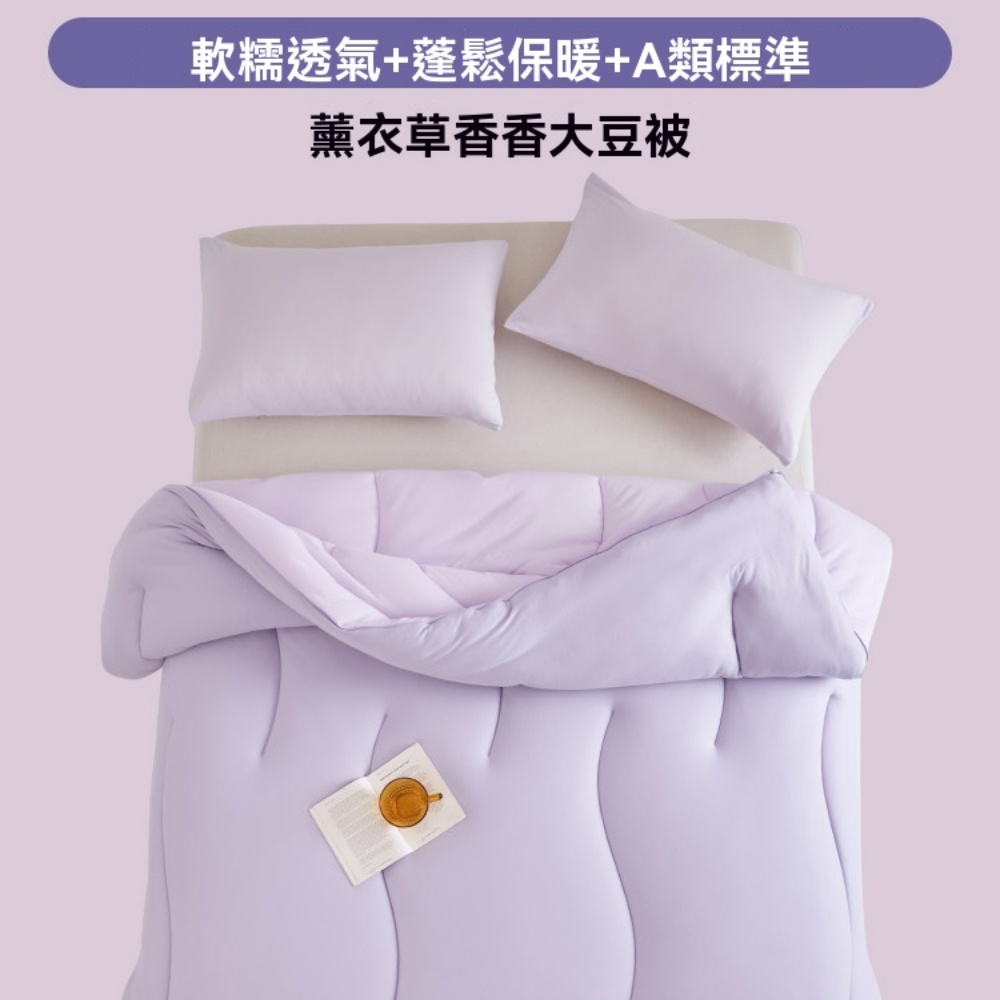 臻彩 220×240cm薰衣草深睡被 加厚冬被 四季通用 大豆纖維被 春秋被 被芯 蓬鬆柔軟 蓄熱保暖