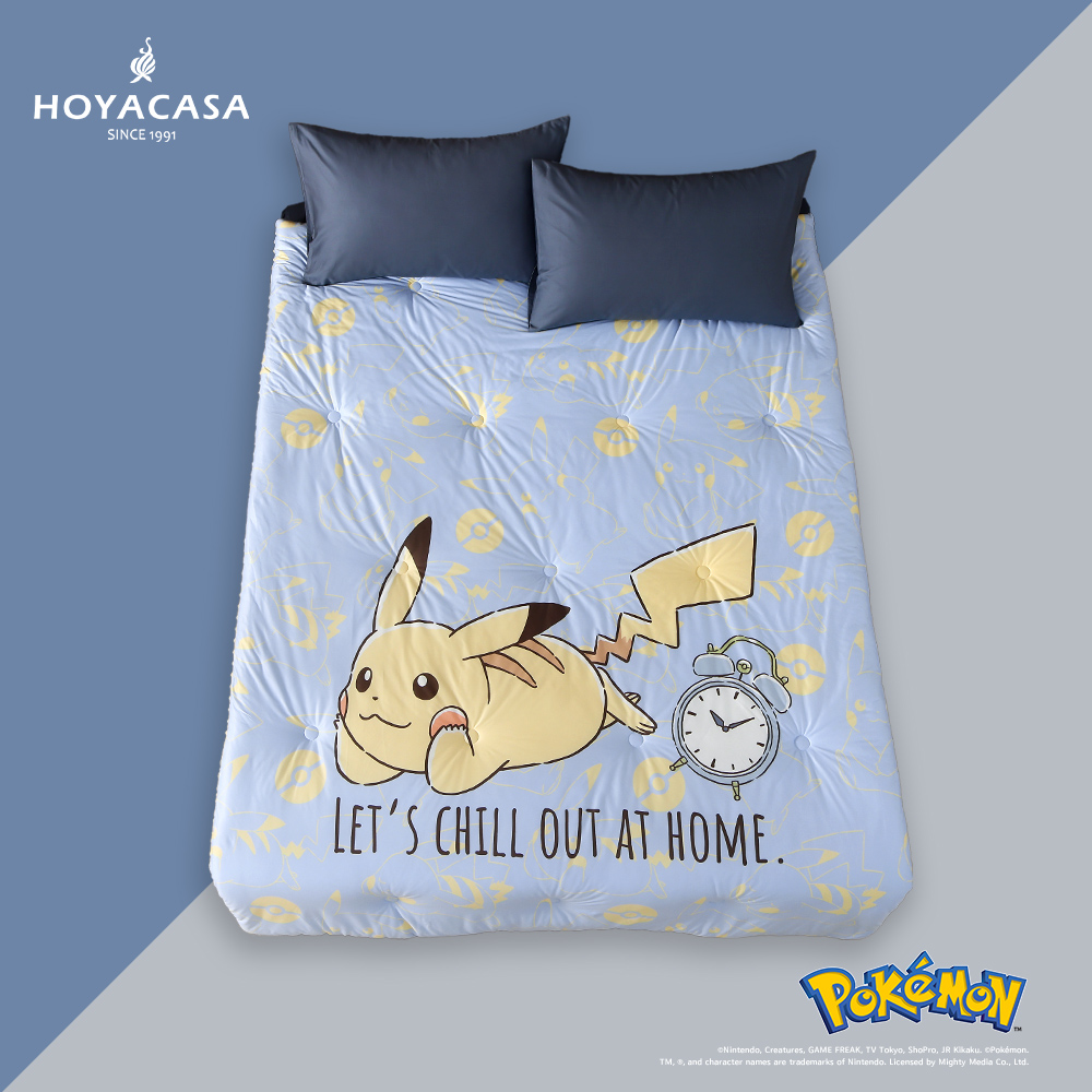 HOYACASA Pokémon寶可夢官方授權 -暖窩時刻針織荳點毯被(150×200cm)