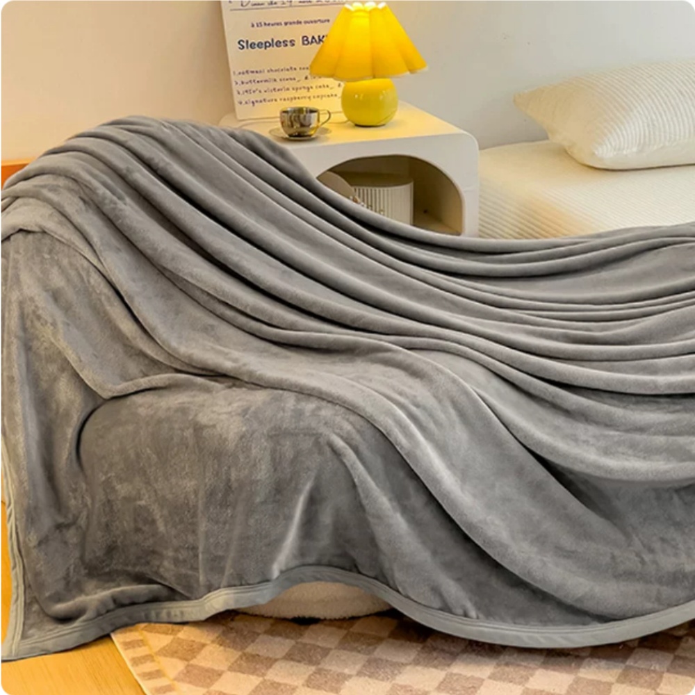 意馳 YICHI 法蘭絨毯 200x230cm 雙面牛奶絨毛毯-可蓋可墊 午睡毯 辦公室空調毯 蓋毯 珊瑚絨沙發毯子