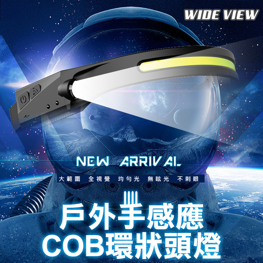 COB 【WIDE VIEW】戶外手感應環狀頭燈(NZL-LX200)