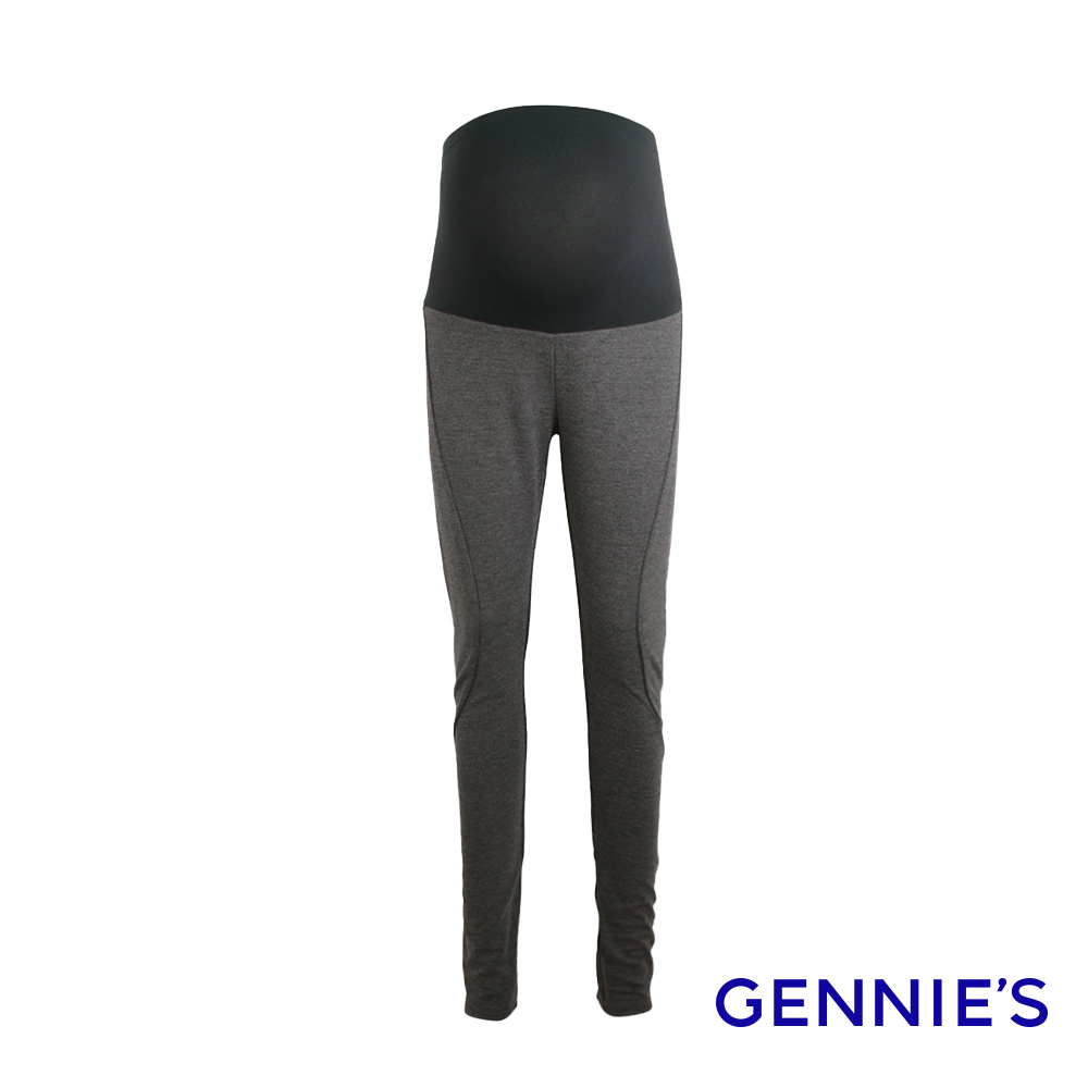Gennies 奇妮 休閒層次感一體成型長褲(煙灰)
