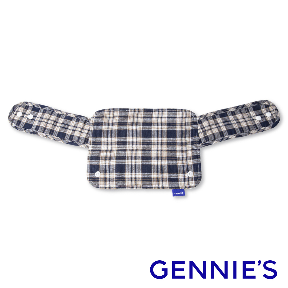 Gennies 奇妮 英倫揹帶口水巾1入(胸前口水巾)(黑咖)