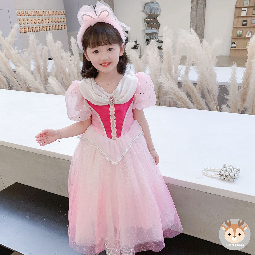 Kori Deer 可莉鹿 女童萬聖節變裝派對造型服裝公主服-多款-短袖-睡美人淡粉