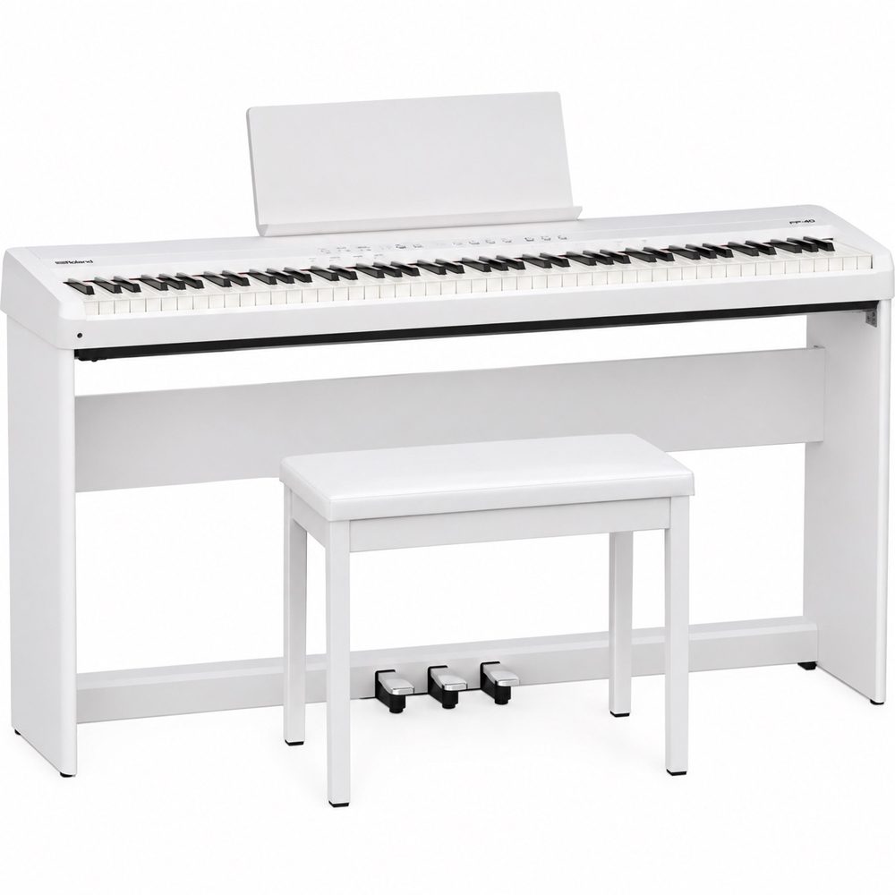 Roland 樂蘭 Roland / FP-40 數位鋼琴-白色全配組| 原廠贈品+保固 |原廠公司貨