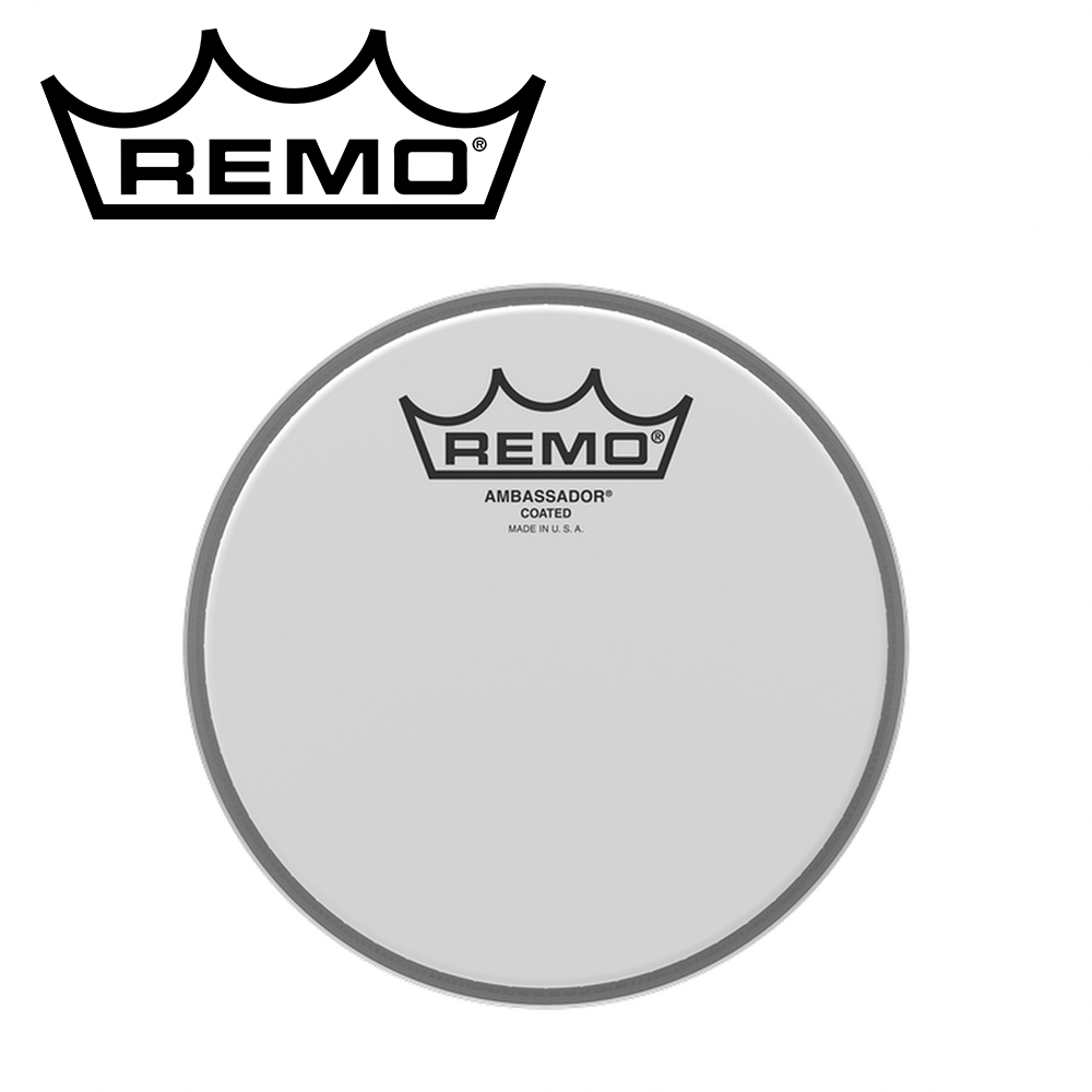REMO Ambassador Coated 單層噴白鼓皮 14"