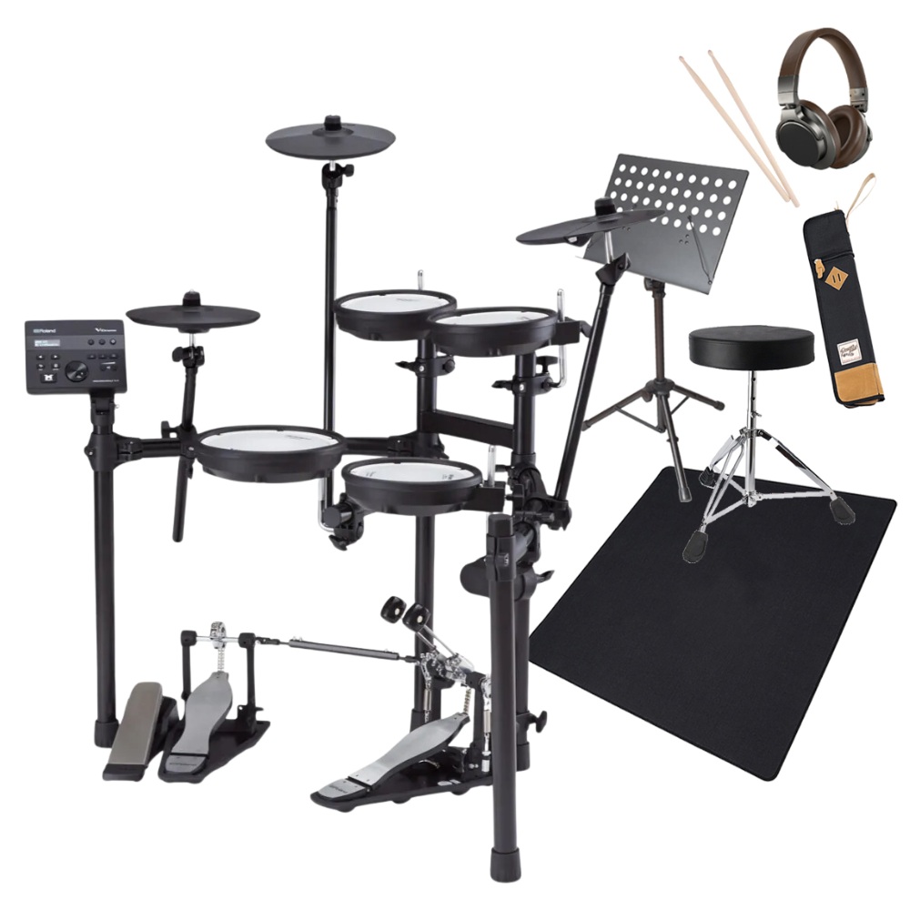 Roland 樂蘭TD-02K 電子鼓+豪華配套6件組- 鼓椅、耳機、鼓棒、譜架、鼓