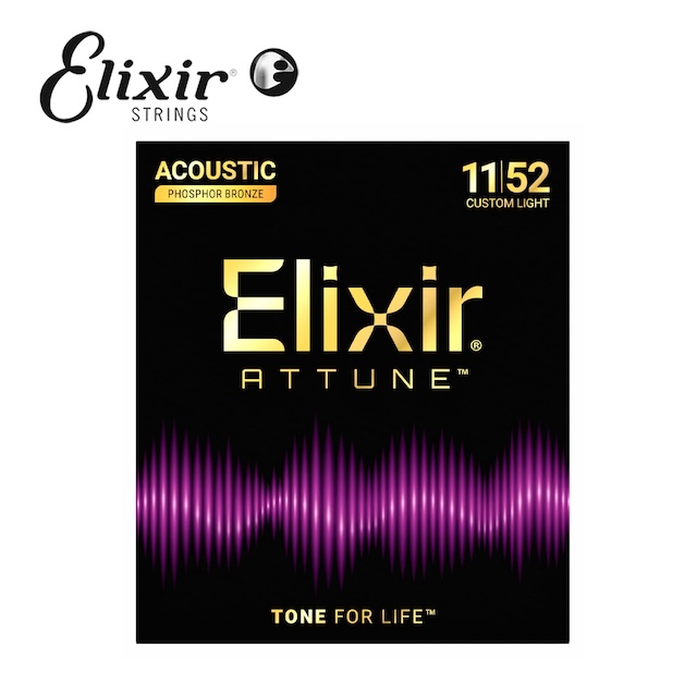 ELIXIR 21027 Attune 超薄包覆 11-52 磷青銅 木吉他弦