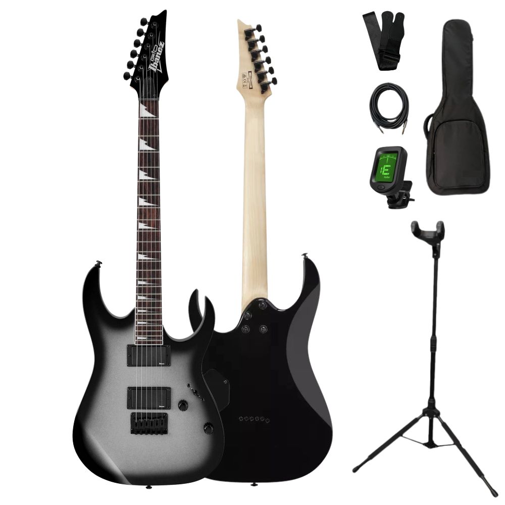 Ibanez GRG121DX-MGS 電吉他+琴架豪華組 搖滾 雙雙 金屬灰．日暮光暈 (原廠公司貨)