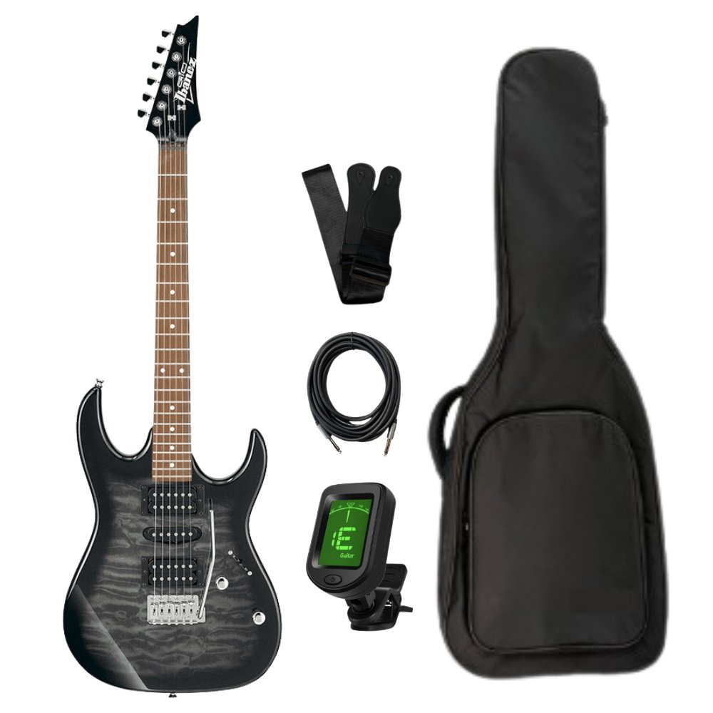 Ibanez GRX70QA-TKS 電吉他+新手超值組 黑漸層 (原廠公司貨)