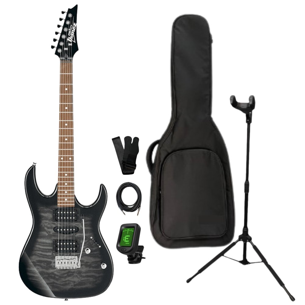 Ibanez GRX70QA-TKS 電吉他+琴架豪華組 黑漸層 (原廠公司貨)