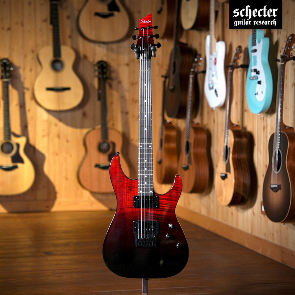 Schecter C-1 Standard Blood Burst 雙雙 小搖 電吉他 附袋