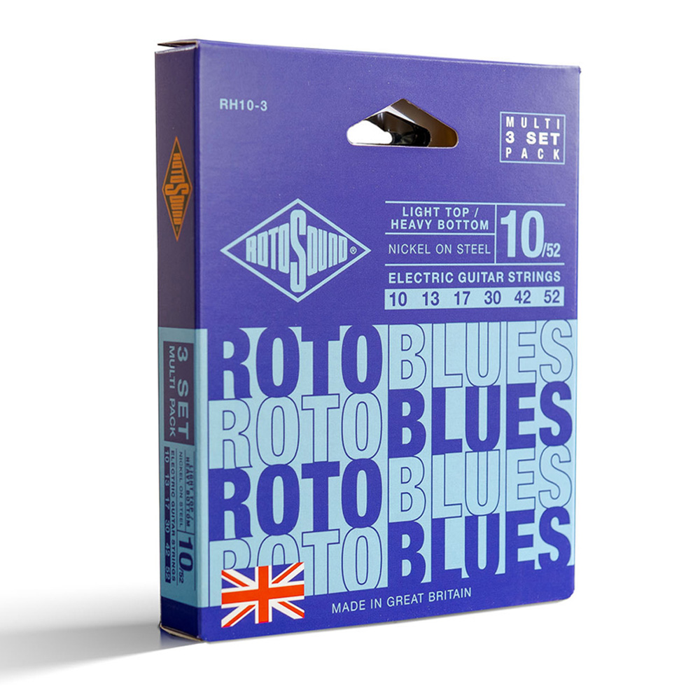 ROTOSOUND 10-52 電吉他弦|RH10|三入組|鍍鎳纏繞|英國製造
