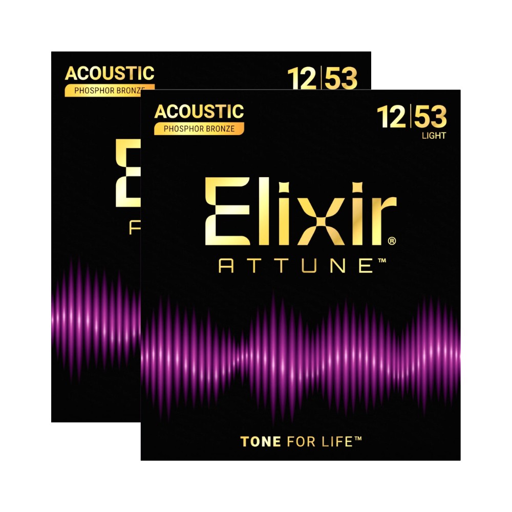 ELIXIR ATTUNE 全新推出 極致超薄覆膜 頂級民謠吉他弦 磷青銅 12-53  兩包優惠價