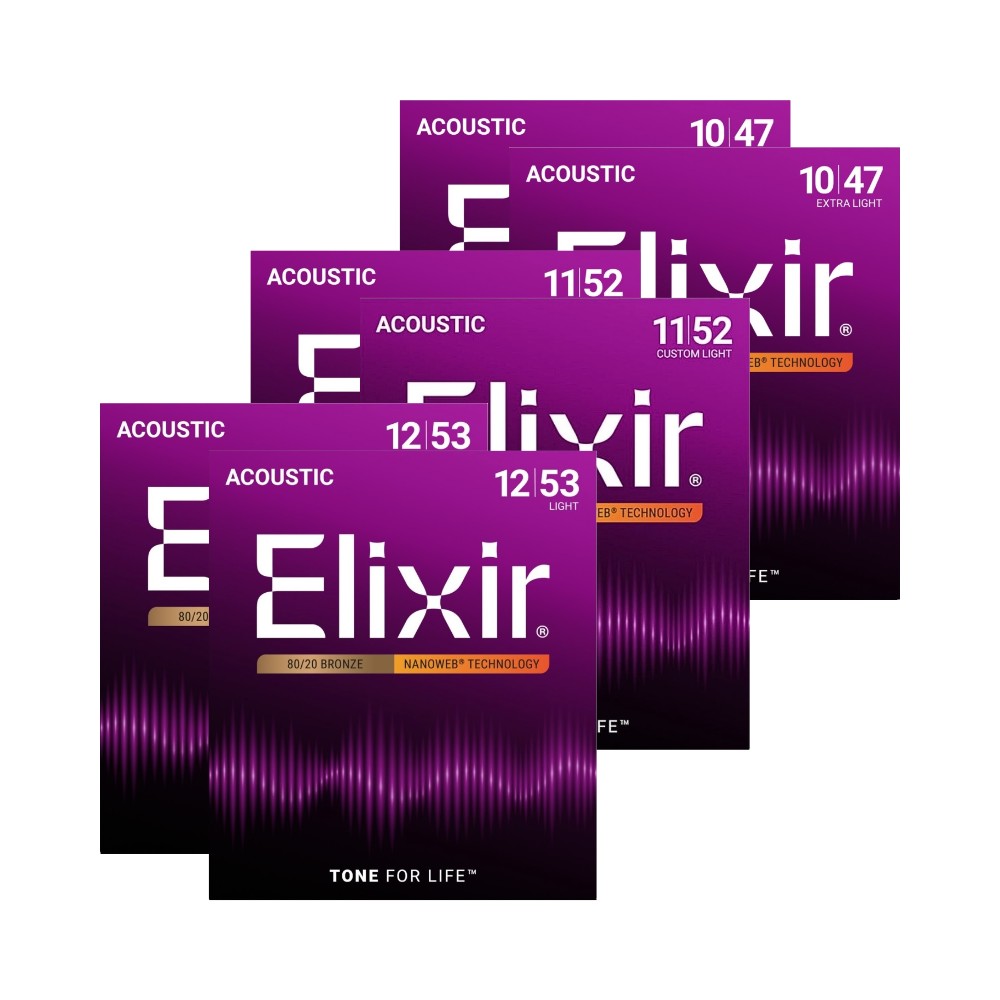 ELIXIR NANOWEB 80/20 BRONZE 薄覆膜弦 木吉他弦 兩包優惠價