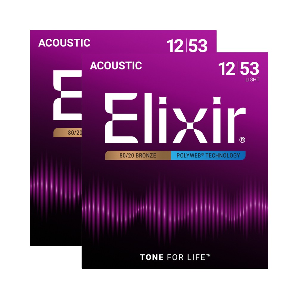 ELIXIR POLYWEB 80/20 BRONZE 厚覆膜弦 木吉他弦 12-53 兩包優惠價
