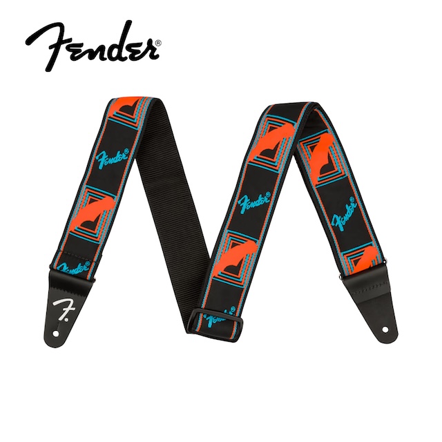 Fender Neon Monogrammed Strap 吉他背帶 藍橘