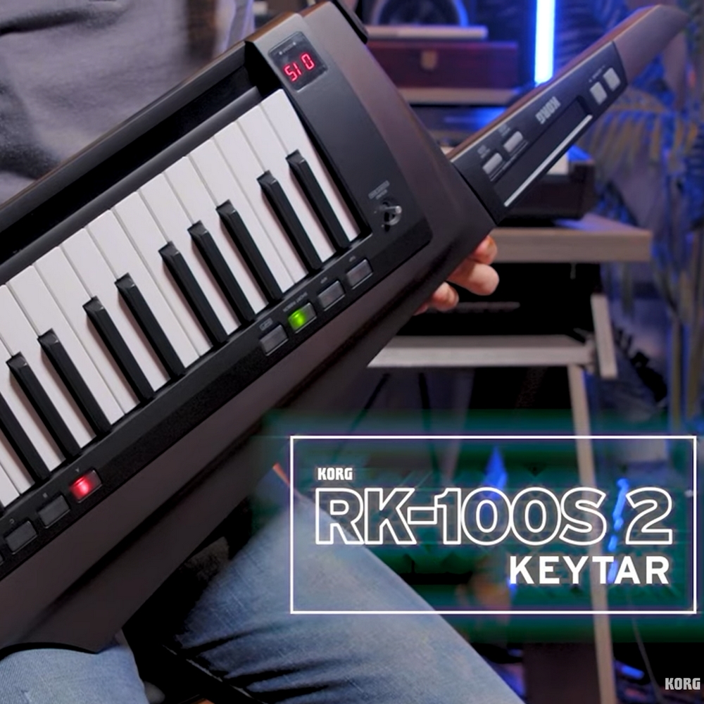 KORG 37鍵肩背式合成器鍵盤Keytar / RK-100S2 黑色款 / 公司貨