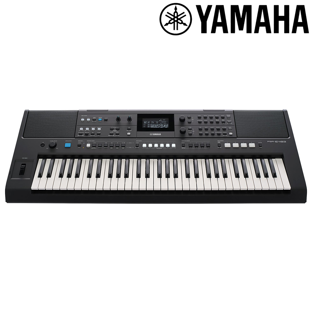 YAMAHA 山葉 PSR-E483 標準進階款61鍵多功能電子琴 贈譜燈 / 公司貨保固
