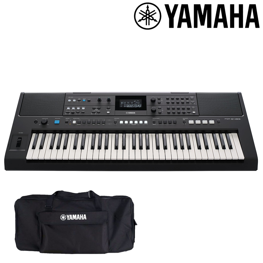 YAMAHA 山葉 PSR-E483 標準進階款61鍵多功能電子琴 含原廠袋贈譜燈 / 公司貨保固