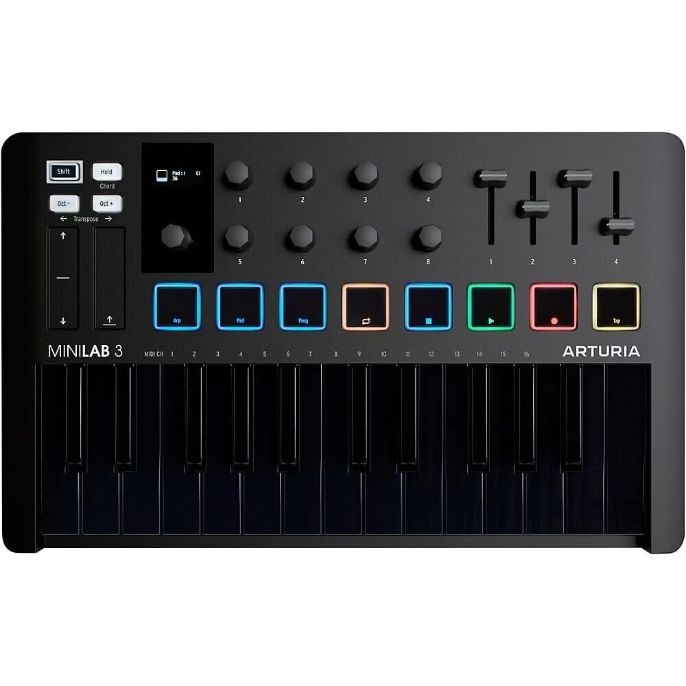 Arturia MiniLab 3 Deep Black 主控鍵盤(極致黑)