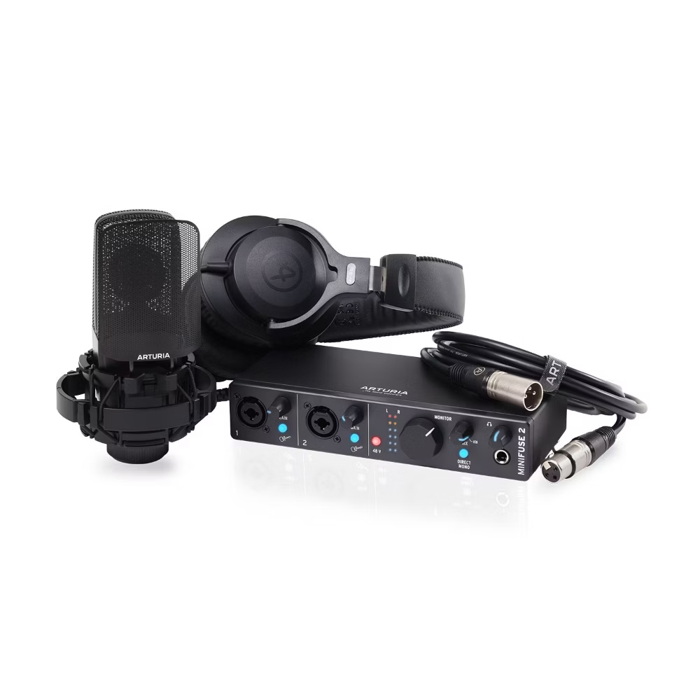 Arturia MiniFuse Recording Pack (Black)直播/錄音套裝組(黑色)