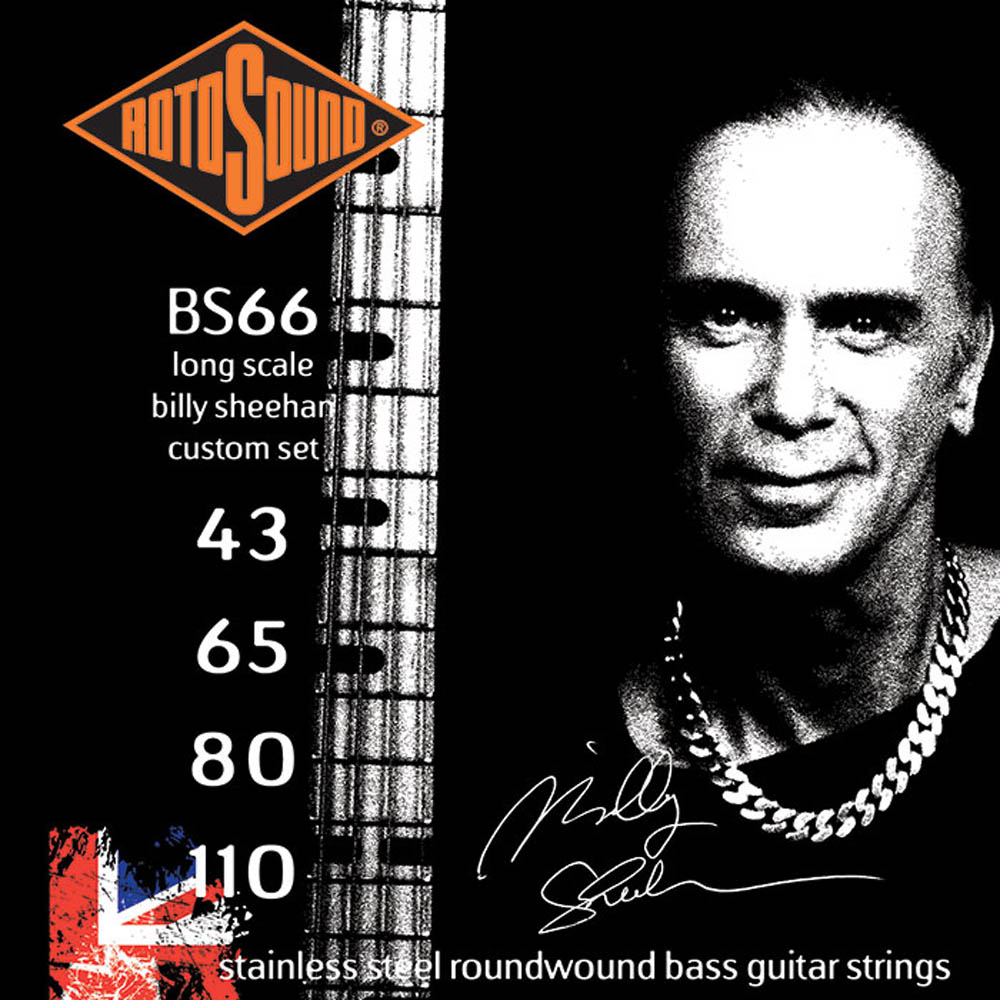 ROTOSOUND BS66 電貝斯弦｜Billy Sheehan簽名款｜43-110｜不鏽鋼纏繞｜英國製造