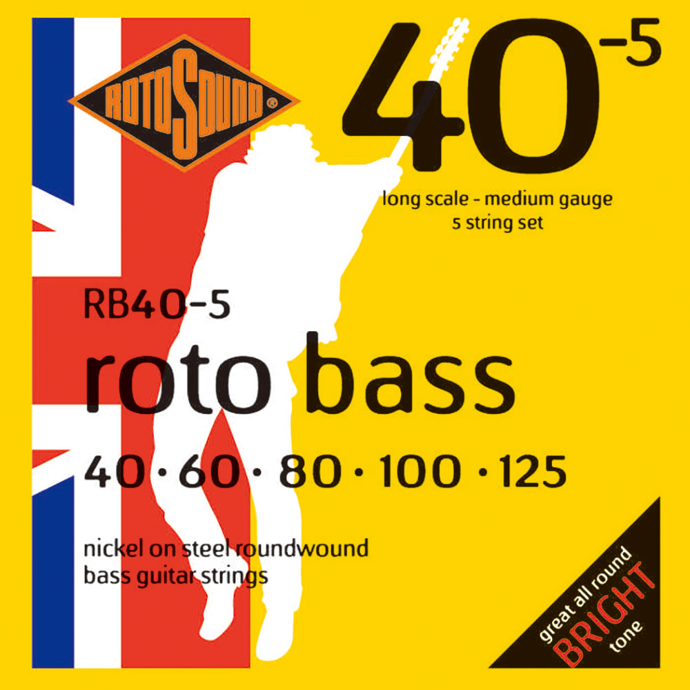 ROTOSOUND RB40-5電貝斯弦｜40-125｜五弦｜鍍鎳纏繞｜英國製