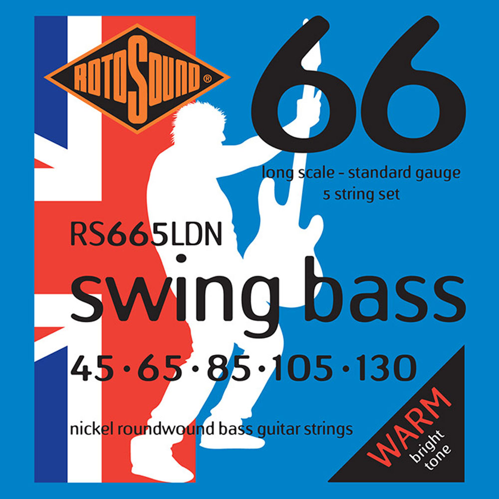 ROTOSOUND RS665LDN 電貝斯弦｜45-130｜五弦｜鍍鎳纏繞｜英國製｜Bass Strings