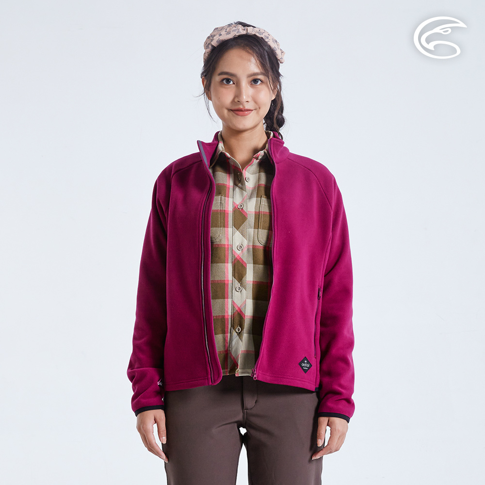 ADISI 女雙層超細纖維抗風保暖外套AJ2321084 (S-2XL) 丁香紫刷毛 輕抗風 輕量 彈性 透氣