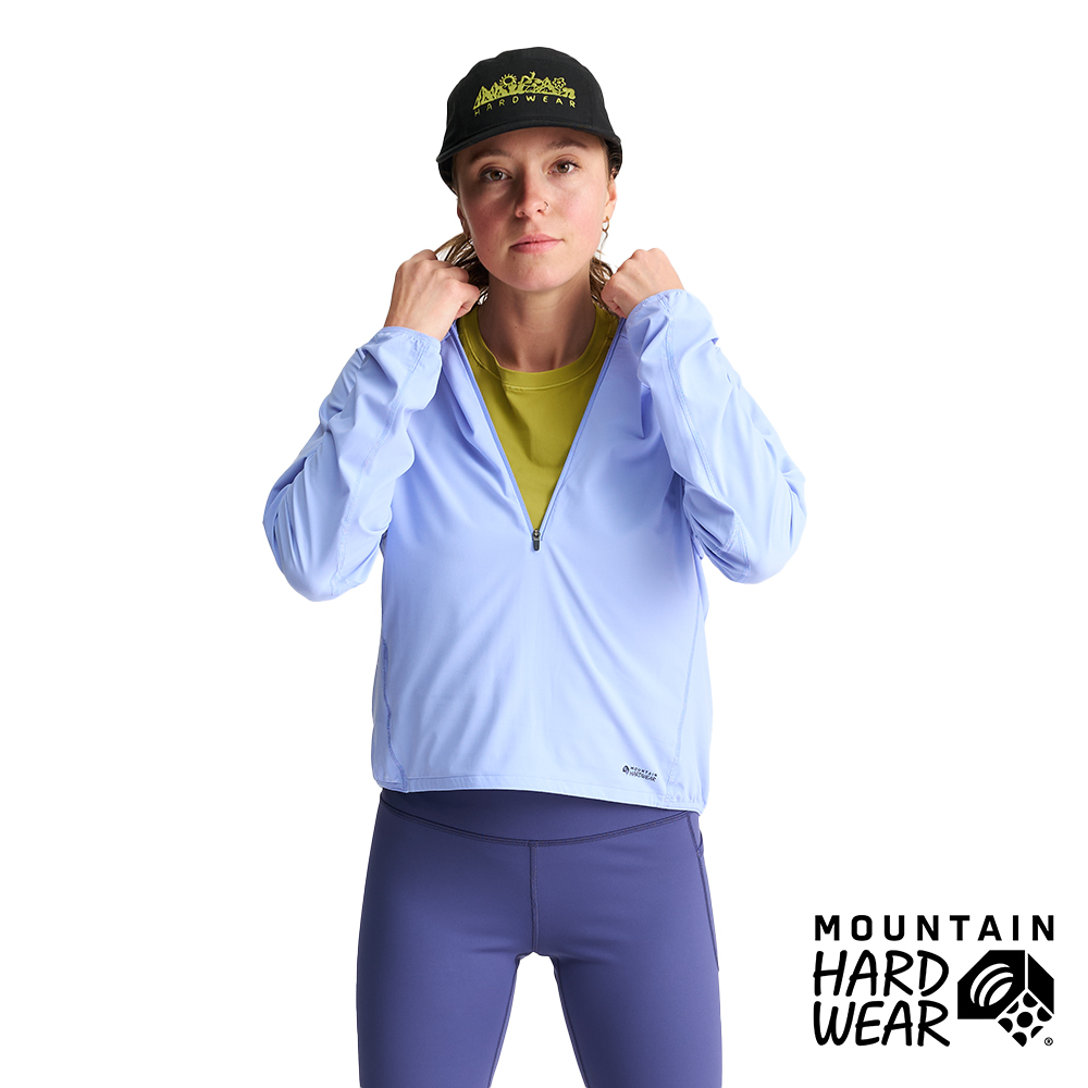Mountain Hardwear Sunshield Hoody 防曬抗臭長袖半拉鍊連帽短版上衣 女款 幻象紫 #2110511