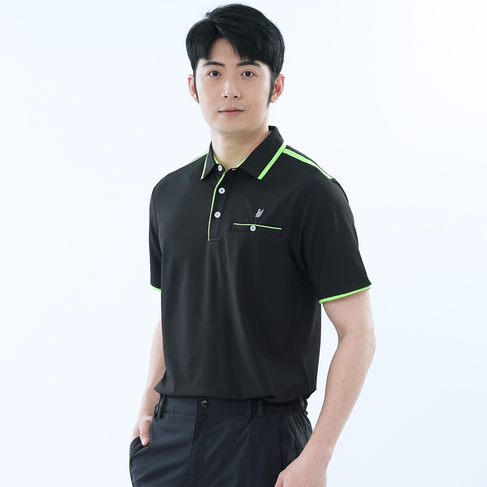 遊遍天下 男款抗UV吸濕排汗機能 POLO衫 GS1045黑色(M-5L大尺碼)